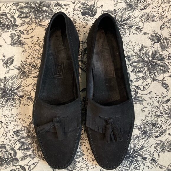 BRUNO MAGLI Sz 9 Suede Slip On with Tassels Loafers Made in Italy - Picture 4 of 12